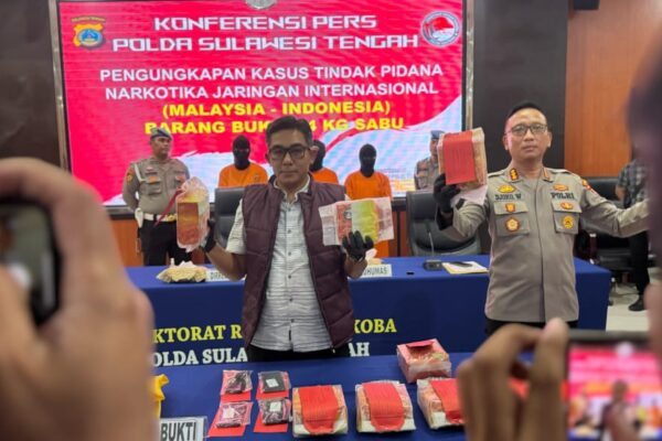 Polisi Gagalkan Peredaran 24 Kg Sabu di Palu, 3 Pelaku Ditangkap