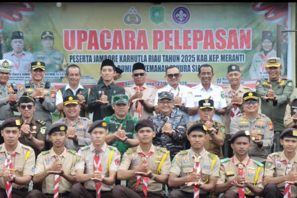 Kapolres Kepulauan Meranti Lepas Puluhan Peserta Jambore Karhutla 2025