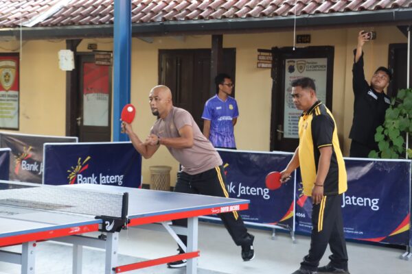 Kapolres Sragen Prakarsai Turnamen Tenis Meja Meriahkan HUT Bhayangkara ke-79, Libatkan 32 Tim dari Jajaran Polres