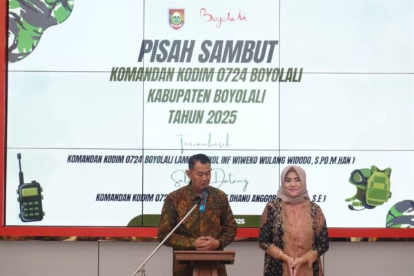 Bupati Boyolali Ucapkan Terima Kasih Saat Pisah Sambut Dandim Boyolali