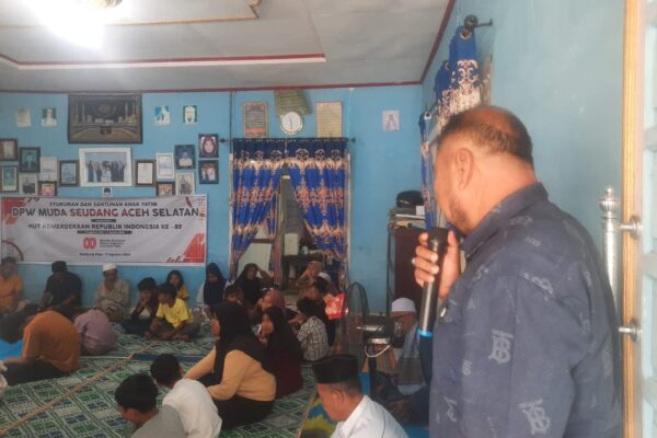 Peringati HUT RI ke-80, DPW Muda Seudang Aceh Selatan Santuni Anak Yatim
