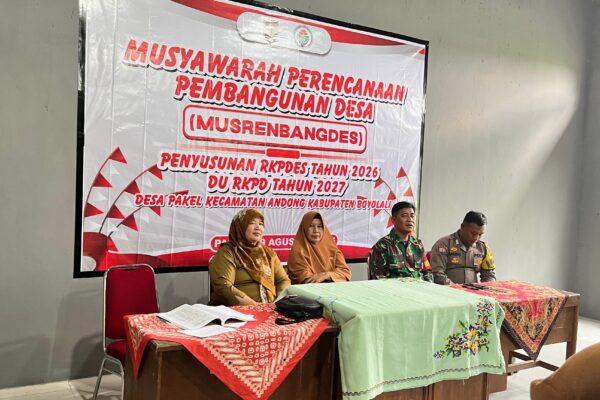 Musrenbangdes 2027 Desa Pakel, Babinsa Andong Tekankan Dukungan TNI untuk Pembangunan Desa