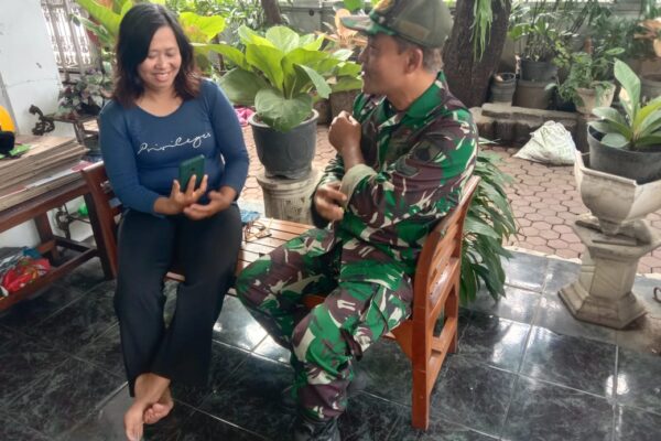 Jalin Silaturahmi Dengan Baik, Babinsa Serengan Komsos Dengan Warga Binaan